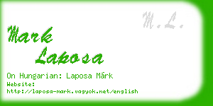 mark laposa business card